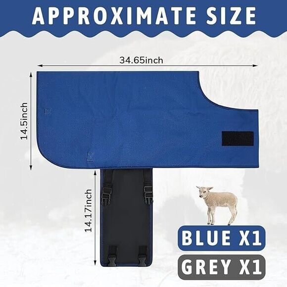 2 Pcs Goat Coats with Adjustable Belly Strap Goat Blankets Waterproof Windproof - Picture 2 of 7